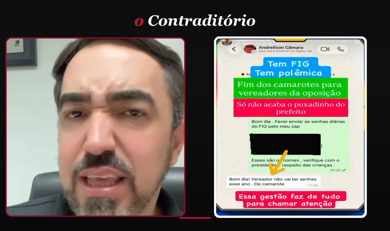 Farinha do mesmo saco: o vereador Thiago Paes, que se diz voz do povo, gravou uma nota de repúdio para exigir o mesmo camarote da base que ele critica