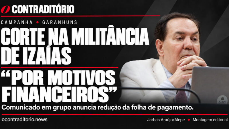 Crise bate na militância de Izaías Régis: comunicado em grupo anuncia corte por “motivos financeiros”