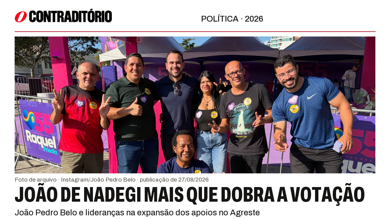 Capa da matéria sobre João de Nadegi e a articulação política no Agreste.