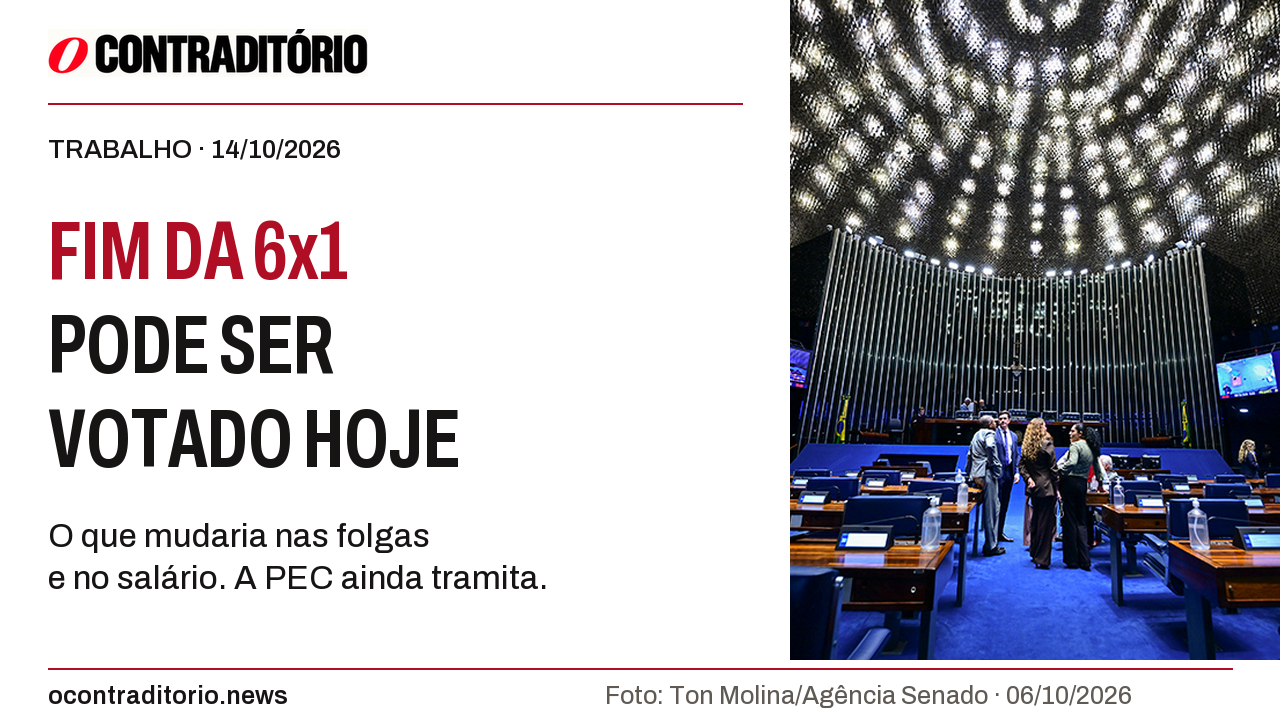 Fim da 6x1 pode ser votado hoje: folgas e salário. Plenário do Senado durante debate.